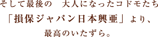 損保ジャパン日本興亜より最高のいたずら。