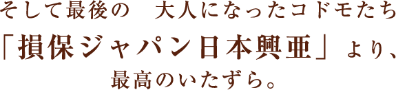 損保ジャパン日本興亜より最高のいたずら。